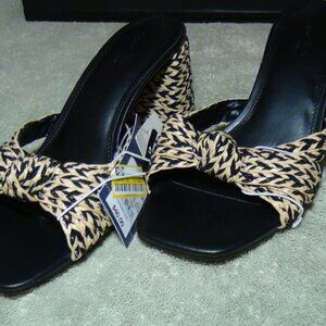 Women's Aaliyah Raffia Strappy Knot Sandal Heels - Universal Thread Size 6, 8.5